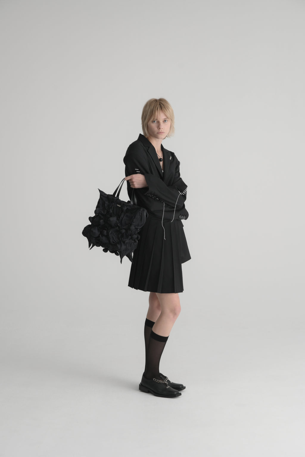 【WEB予約で10%OFFキャンペーン中】Spiky Shibori Liquid Bag / BLACK【11月16日(日)中まで】
