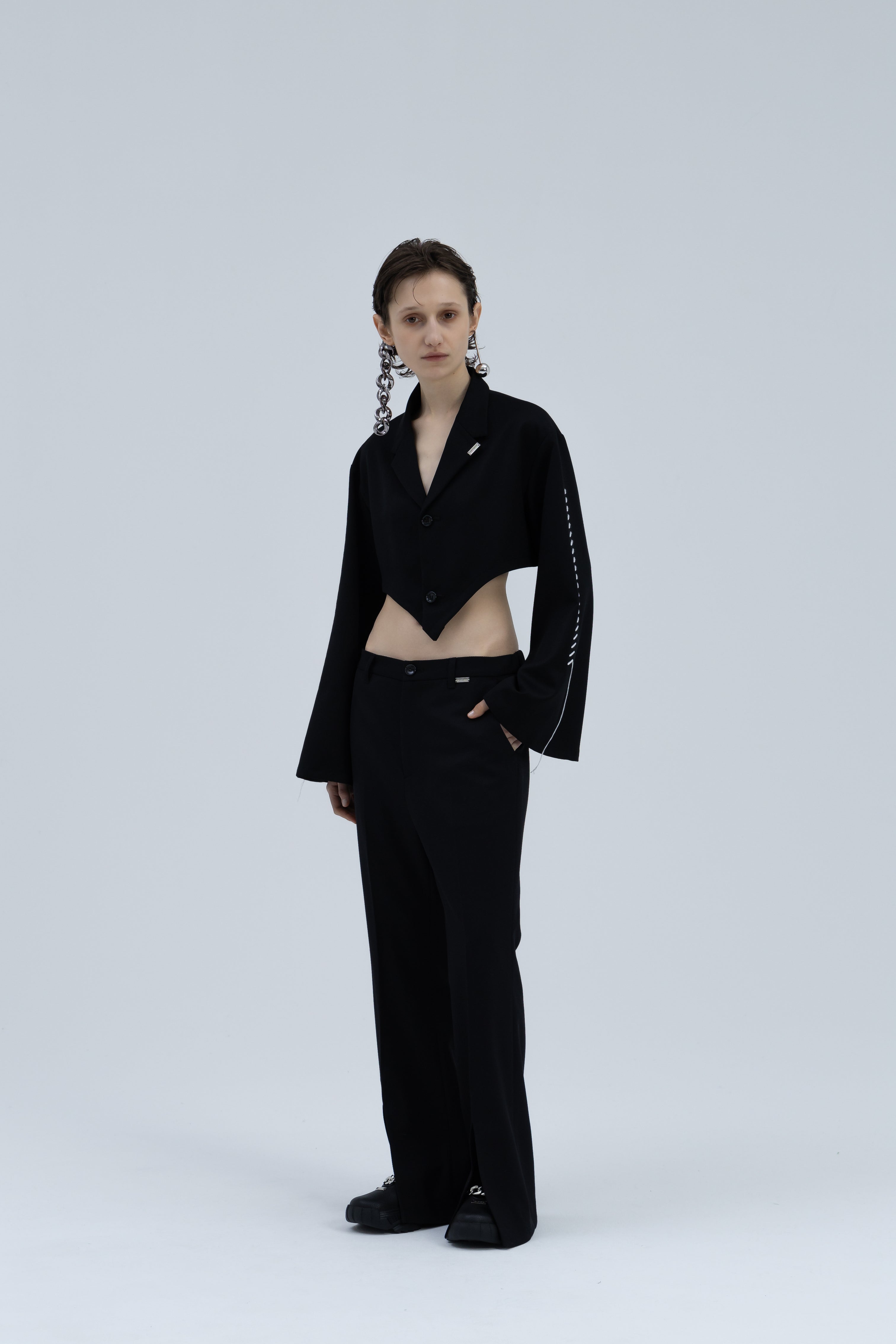 Stitch Short Jacket / TW（Black) – MIKAGE SHIN