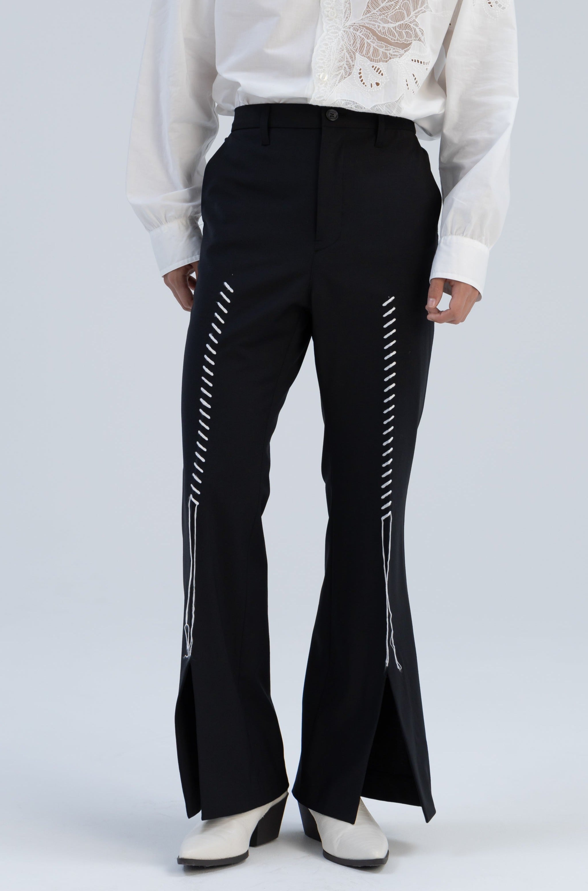 Embroidery Slit Flare Pants｜MIKAGE SHIN