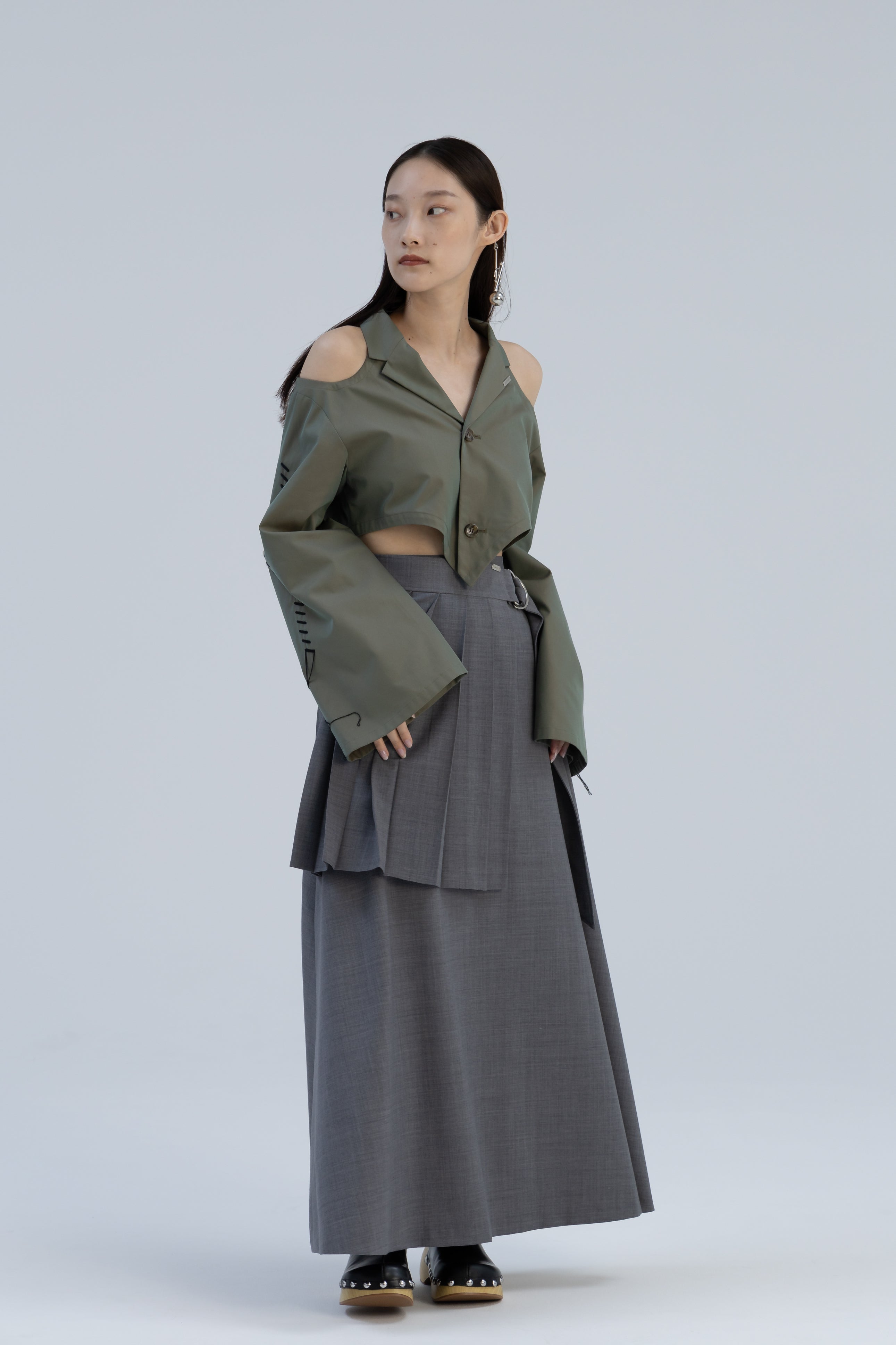 Open Shoulder Short Jacket ｜ Mikage SHIN – MIKAGE SHIN