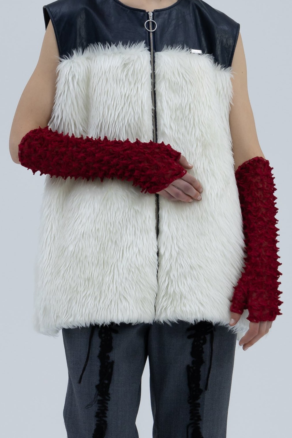 Versatile Spiky Shibori Gloves / Hybrid Lace (RED) – MIKAGE SHIN