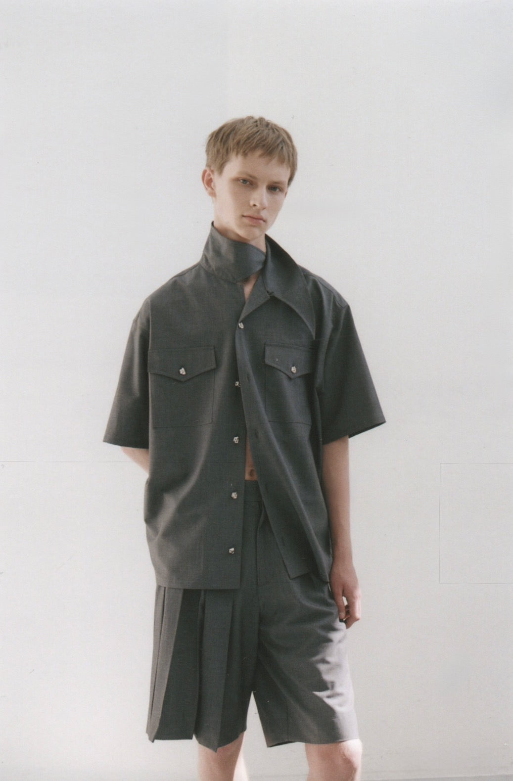 トップス MIKAGE SHIN Salt Corrosion Denim Shirt Salt Corrosion Denim Shirt (PINK) – MIKAGE SHIN