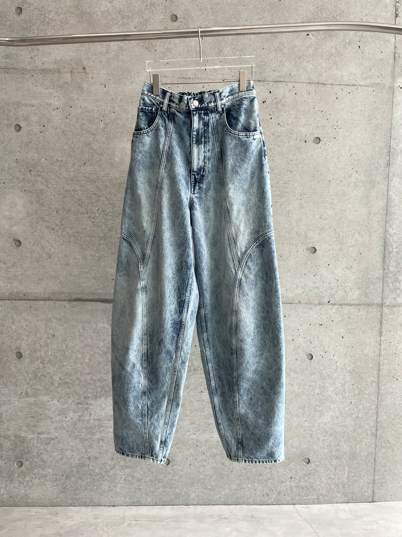 [Reservation product] 3D Cutting Balloon Denim Pants