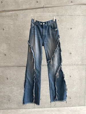 【予約商品】Fringe Flare Denim Pants