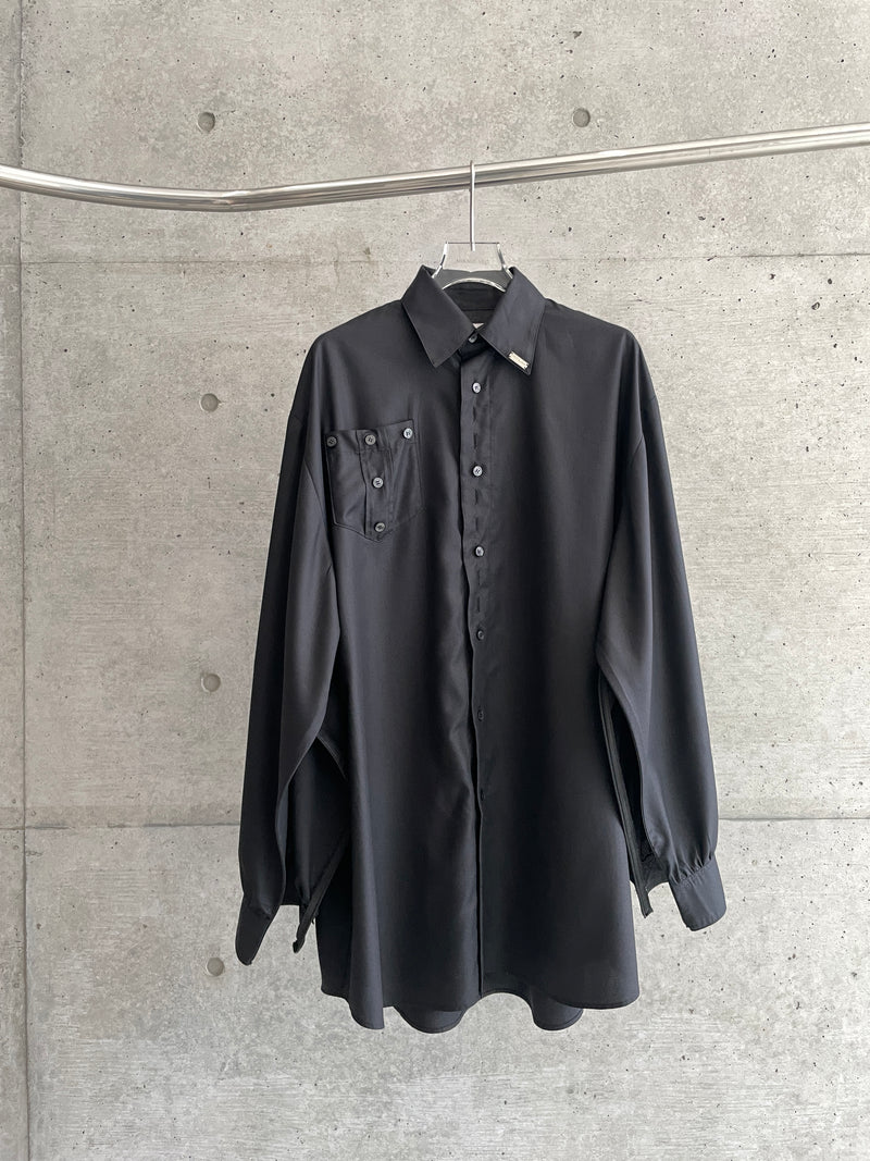 【予約商品】Misbuttoned Draping Dress Shirt