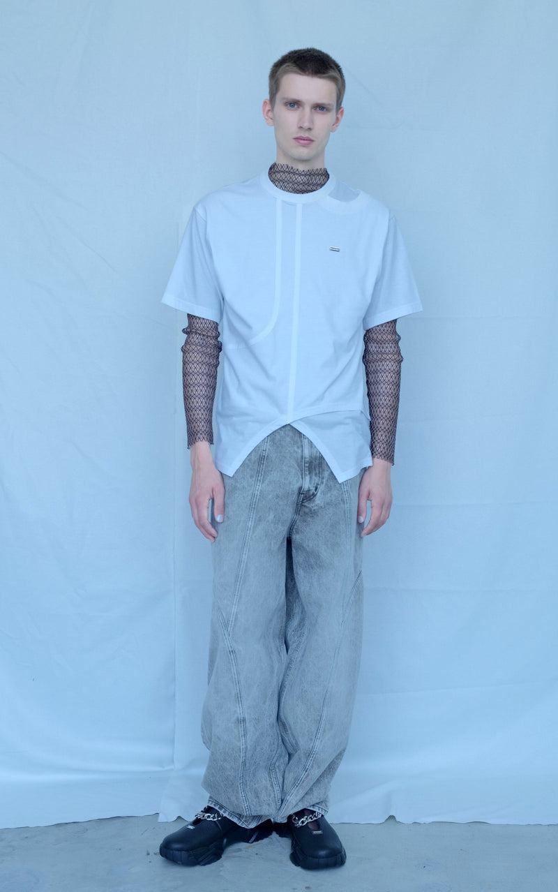 【予約商品】Bias Cutting Structured T-shirt