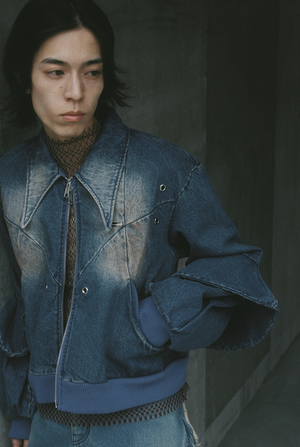 【予約商品】Sharp Lapel Fin Layer Denim Blouson
