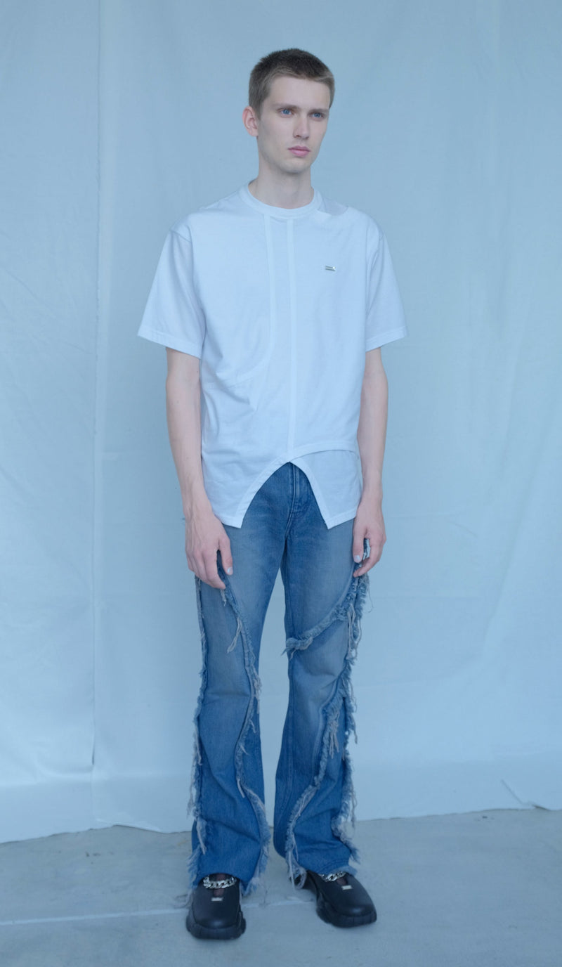 【予約商品】Fringe Flare Denim Pants