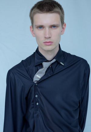 【予約商品】Misbuttoned Draping Dress Shirt