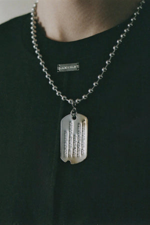 【予約商品】Burnt Dog Tag Ball Chain Necklace