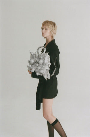 【WEB予約で10%OFFキャンペーン中】Spiky Shibori Liquid Bag / SILVER【11月16日(日)中まで】