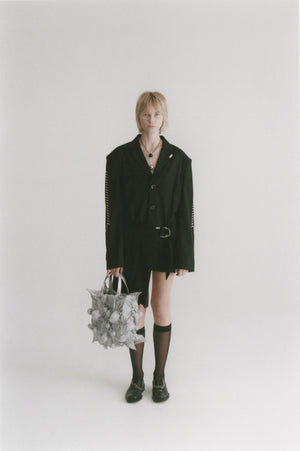 【WEB予約で10%OFFキャンペーン中】Spiky Shibori Liquid Bag / SILVER【11月16日(日)中まで】