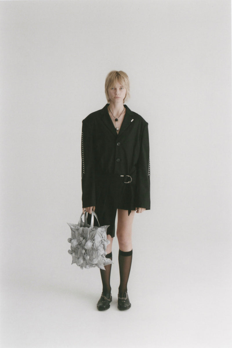 【WEB予約で10%OFFキャンペーン中】Spiky Shibori Liquid Bag / SILVER【11月16日(日)中まで】