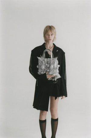 【WEB予約で10%OFFキャンペーン中】Spiky Shibori Liquid Bag / SILVER【11月16日(日)中まで】