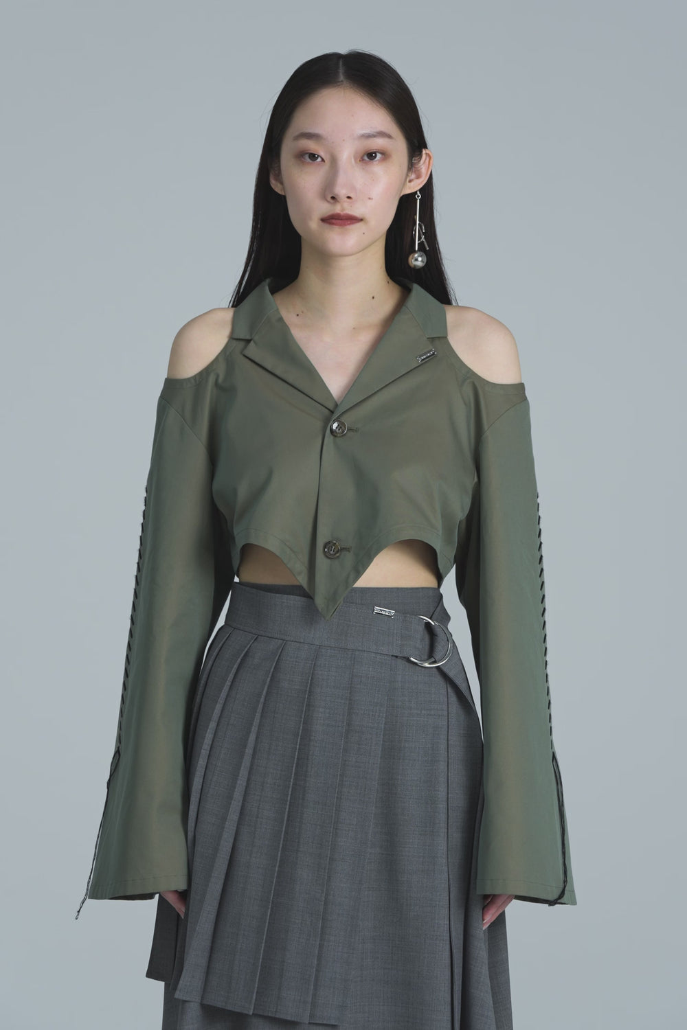 Open Shoulder Short Jacket｜MIKAGE SHIN