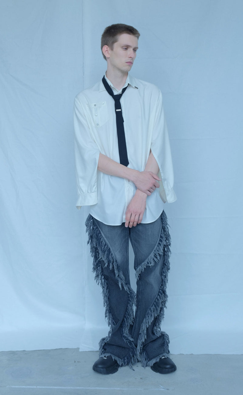 【予約商品】Fringe Flare Denim Pants