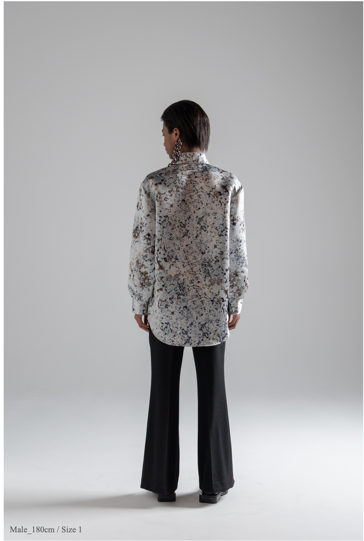みか Open Sleeve Air Shirt Jacket / Text & Terrazzo – MIKAGE SHIN