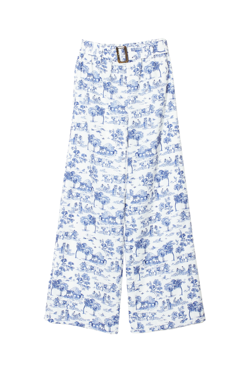 【Sample】Garden Printed Wide Pants