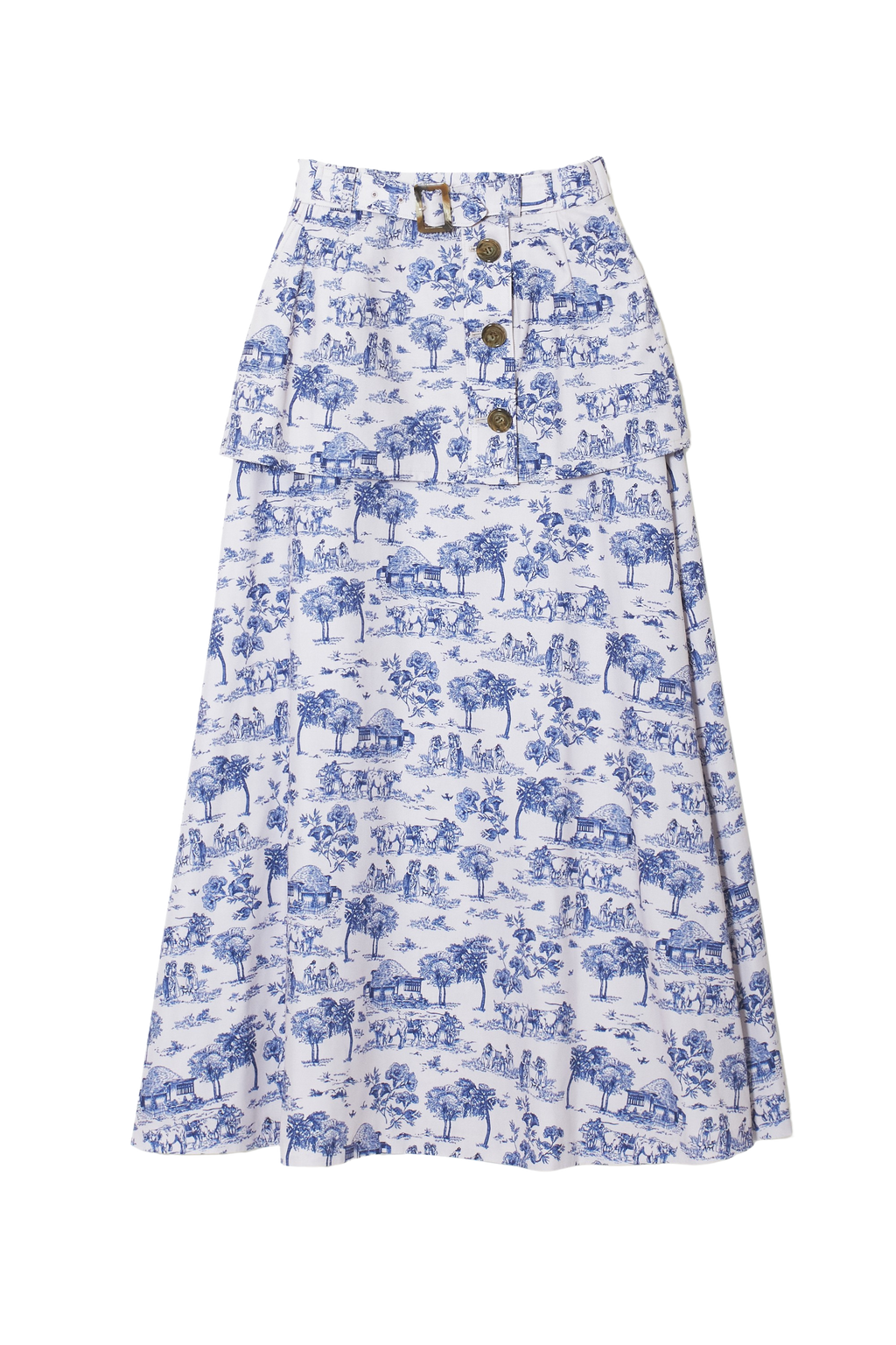 【Sample】Garden Printed  Layered Skirt