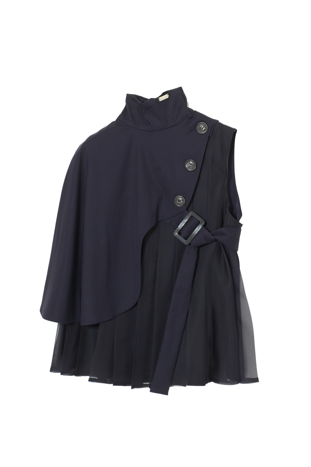 Navy Trench Cape  Layered Tops