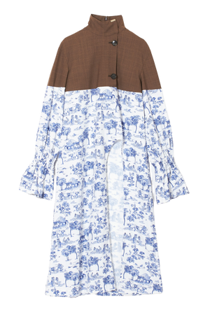Blue Dual Stance Carved Dress