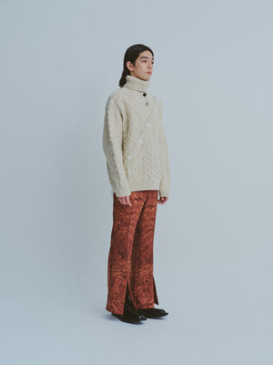 Bias Fringe Chunky Knit