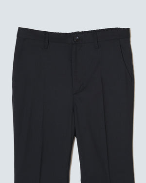 Flare Slit Pants / Black Wool