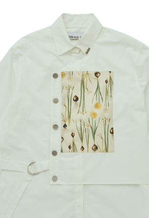 【Sample】Flower Layered Wrapping Shirt