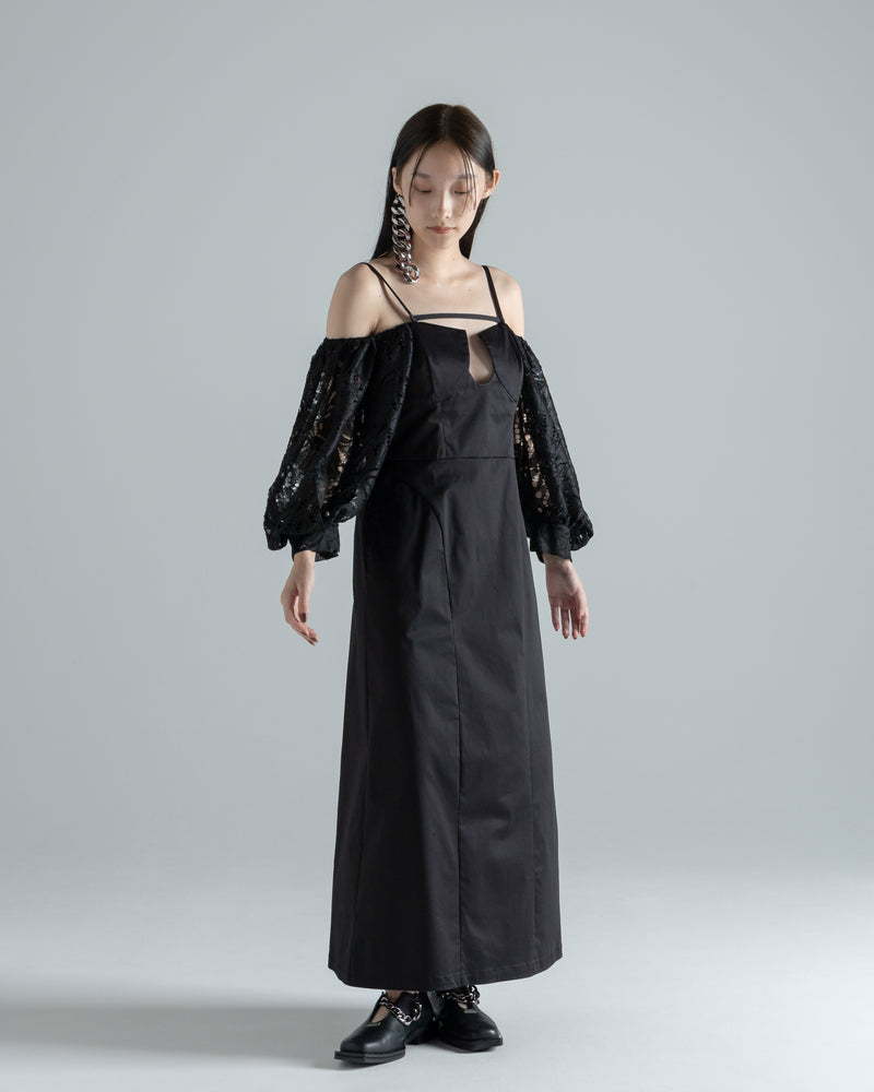 Lace Sculptured Off-Shoulder Dress