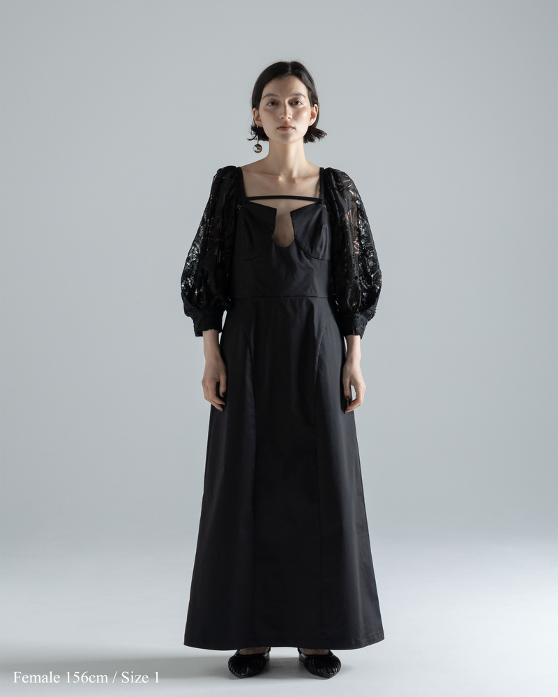 Lace Sculptured Off-Shoulder Dress