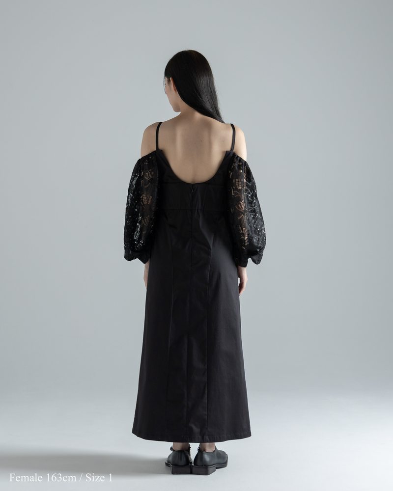 Lace Sculptured Off-Shoulder Dress